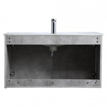 Elegant Bathroom Vanity - Concrete Gray, L 36" (VF44036CG)