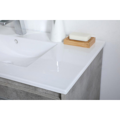 Elegant Bathroom Vanity - Concrete Gray, L 36" (VF44036CG)