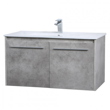 Elegant Bathroom Vanity - Concrete Gray, L 36" (VF44036CG)