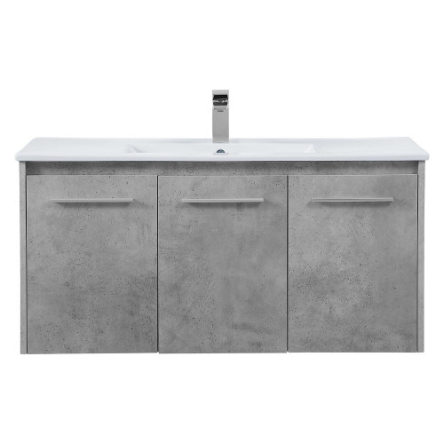 Elegant Bathroom Vanity - Concrete Gray, L 40" (VF44040CG)