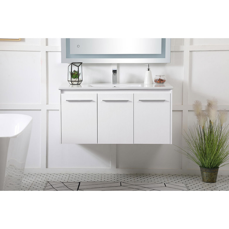 Elegant Bathroom Vanity - White, L 40" (VF44040WH)