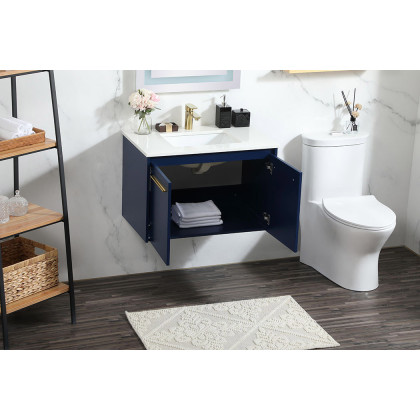 Elegant Bathroom Vanity - Blue (VF44530MBL)