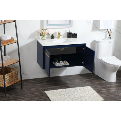 Elegant Bathroom Vanity - Blue (VF44536MBL)