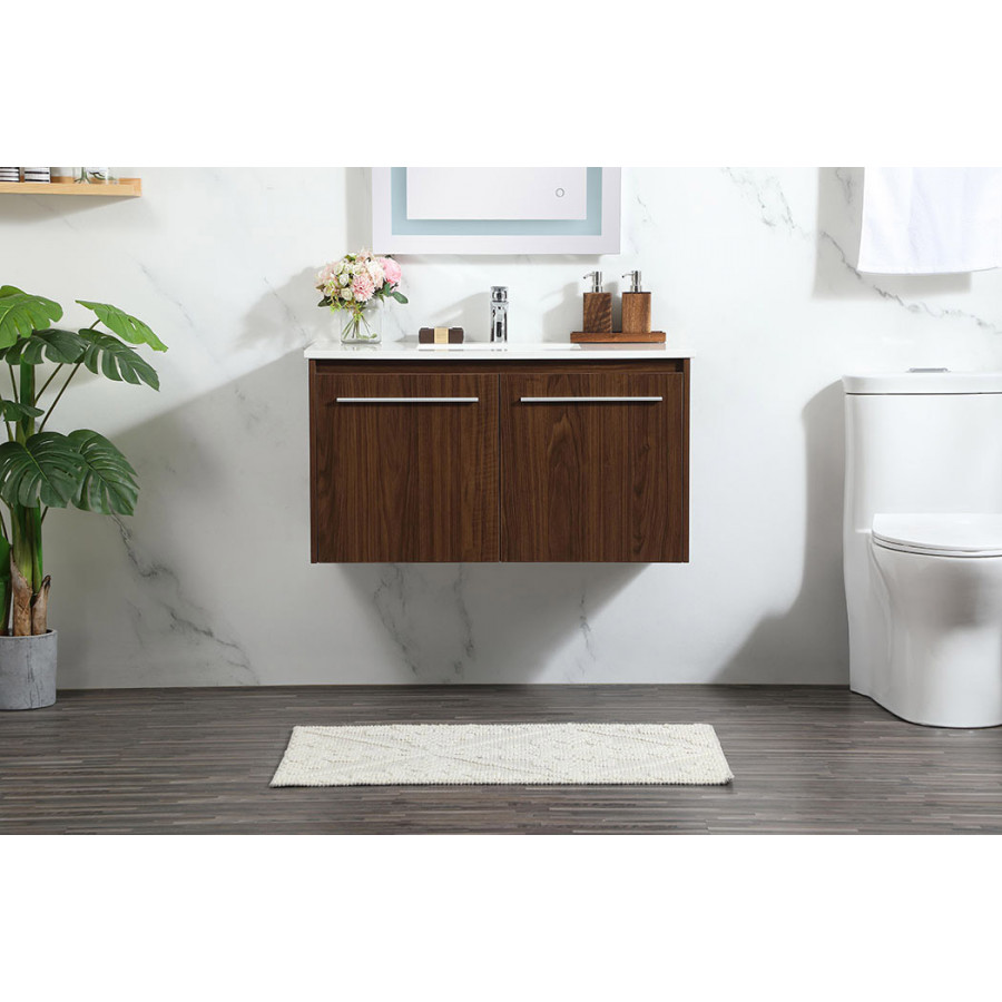 Elegant Bathroom Vanity - Walnut (VF44536MWT)