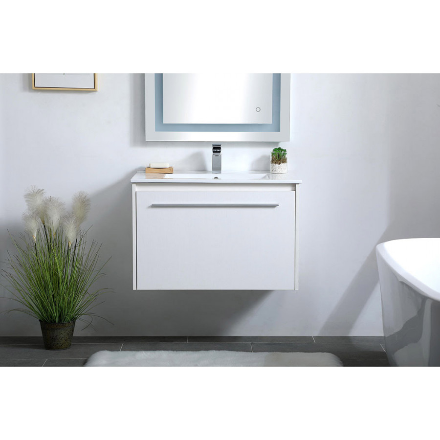 Elegant Bathroom Vanity - White, L 30" (VF45030WH)