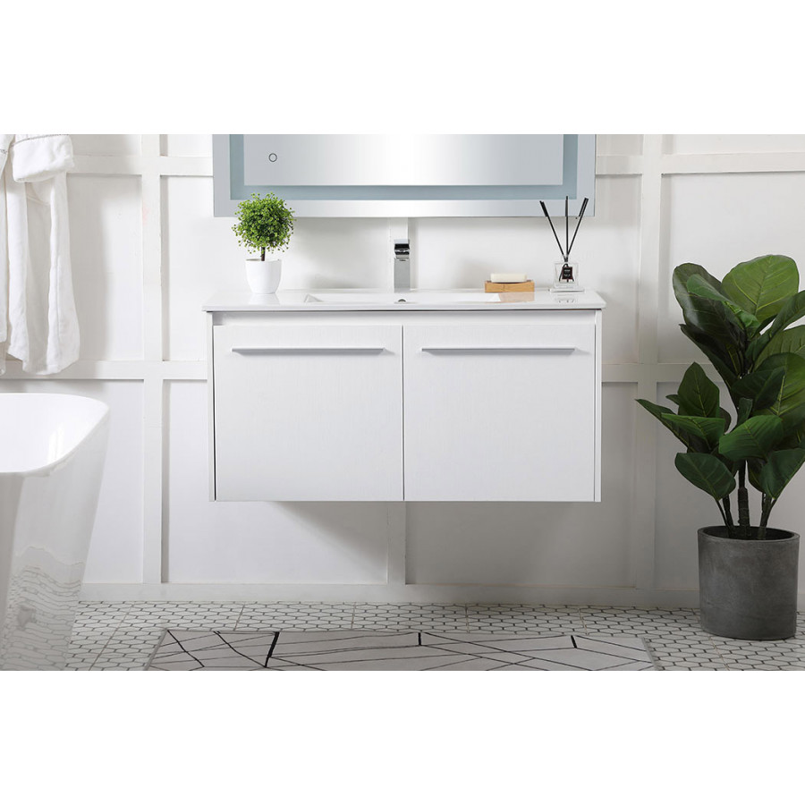 Elegant Bathroom Vanity - White, L 40" (VF45040WH)