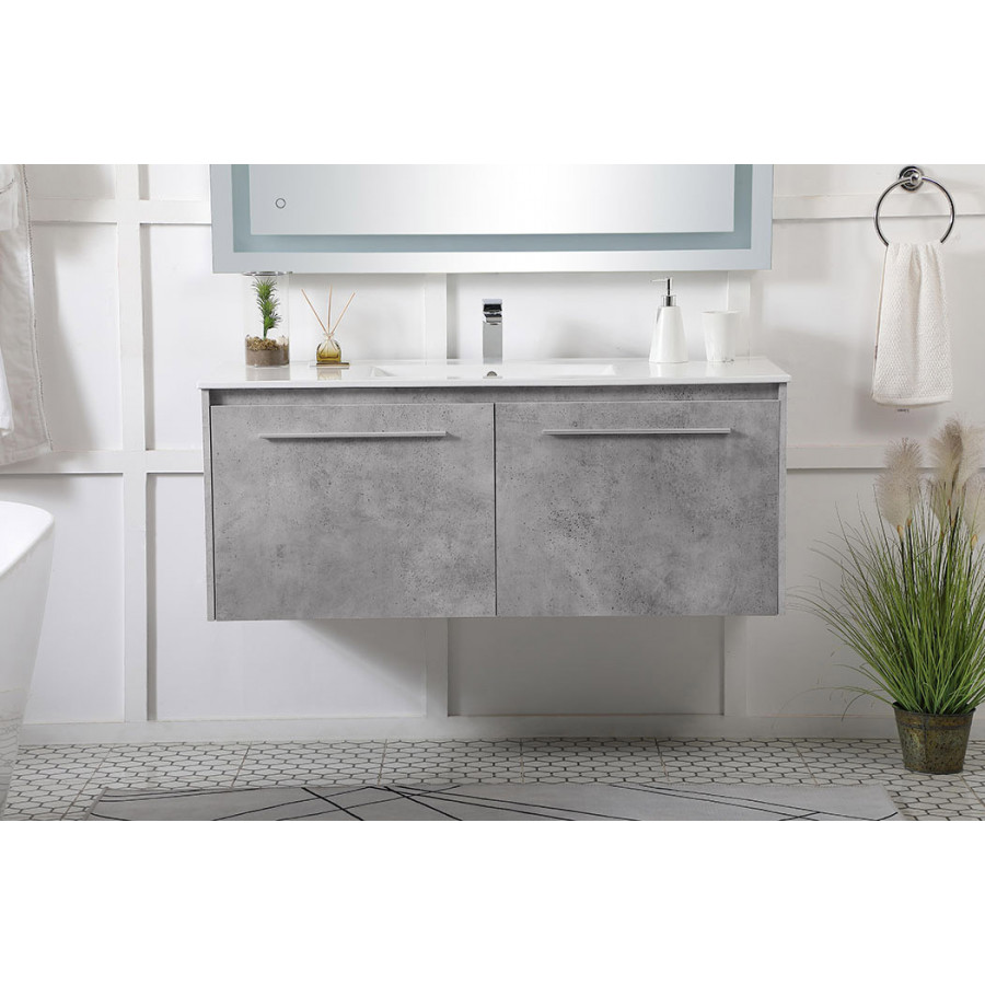 Elegant Bathroom Vanity - Concrete Gray, L 48" (VF45048CG)