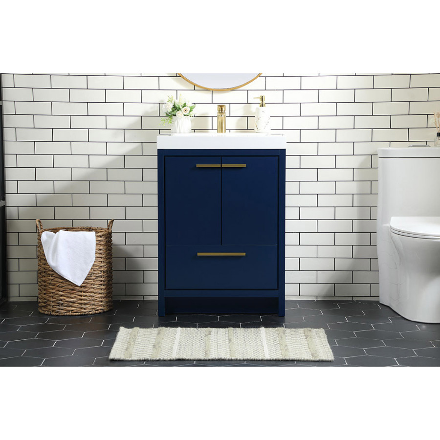 Elegant Bathroom Vanity - Blue, L 24" (VF46024MBL)