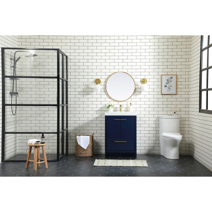 Elegant Bathroom Vanity - Blue, L 24" (VF46024MBL)