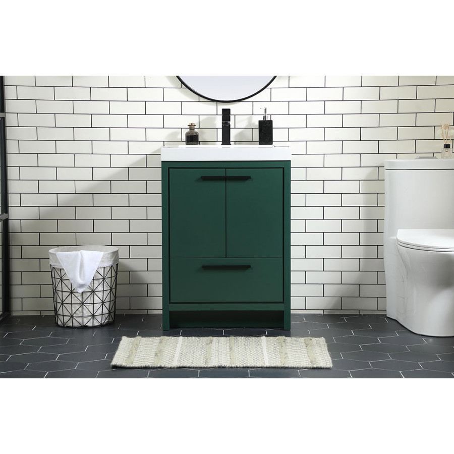Elegant Bathroom Vanity - Green, L 24" (VF46024MGN)