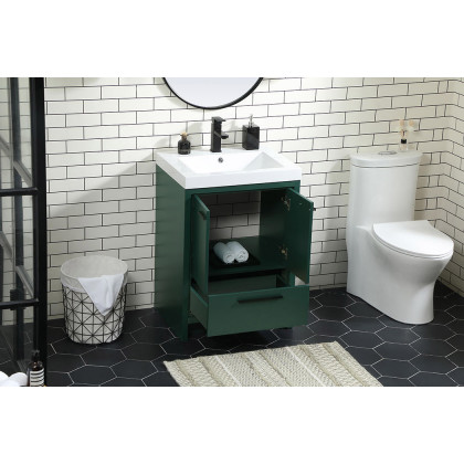 Elegant Bathroom Vanity - Green, L 24" (VF46024MGN)