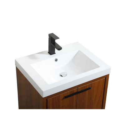 Elegant Bathroom Vanity - Teak, L 24" (VF46024MTK)