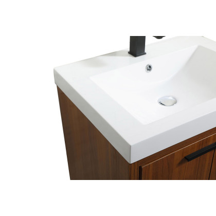 Elegant Bathroom Vanity - Teak, L 24" (VF46024MTK)