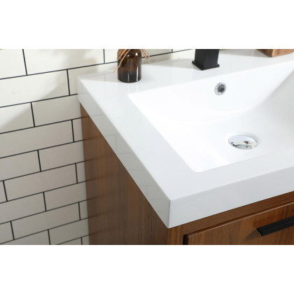 Elegant Bathroom Vanity - Teak, L 24" (VF46024MTK)