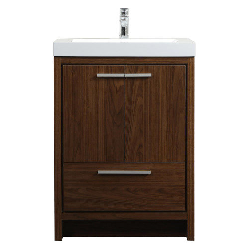Elegant Bathroom Vanity - Walnut, L 24" (VF46024MWT)