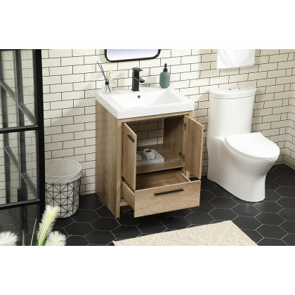 Elegant Bathroom Vanity - Natural Oak, L 24" (VF46024NT)