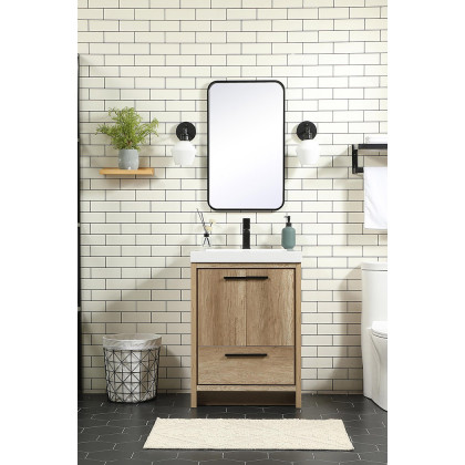 Elegant Bathroom Vanity - Natural Oak, L 24" (VF46024NT)