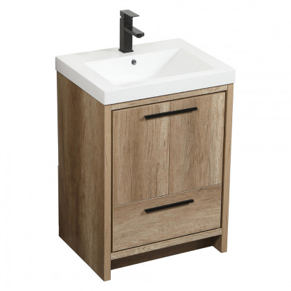 Elegant Bathroom Vanity - Natural Oak, L 24" (VF46024NT)