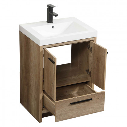 Elegant Bathroom Vanity - Natural Oak, L 24" (VF46024NT)