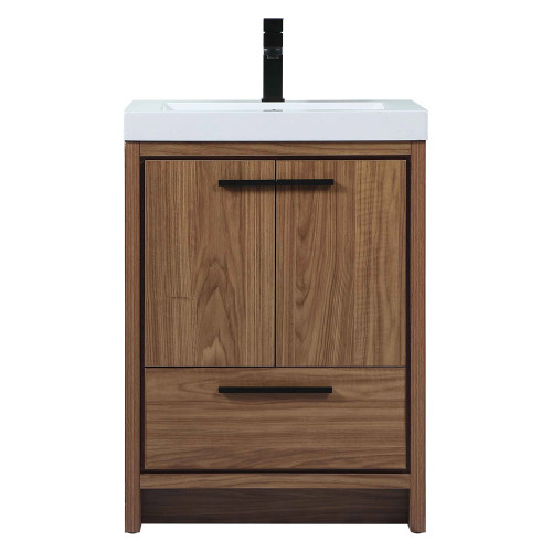 Elegant Bathroom Vanity - Walnut Brown, L 24" (VF46024WB)