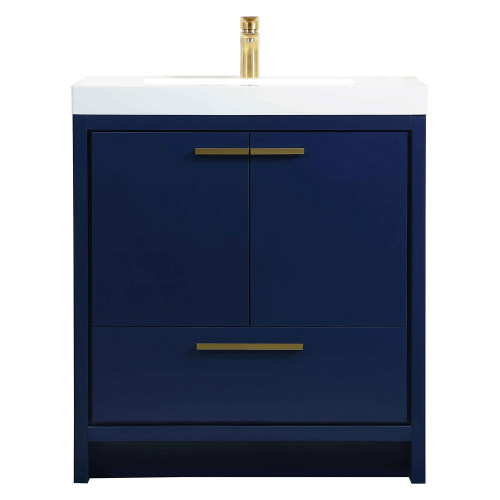 Elegant Bathroom Vanity - Blue, L 30" (VF46030MBL)