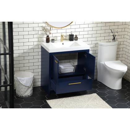 Elegant Bathroom Vanity - Blue, L 30" (VF46030MBL)