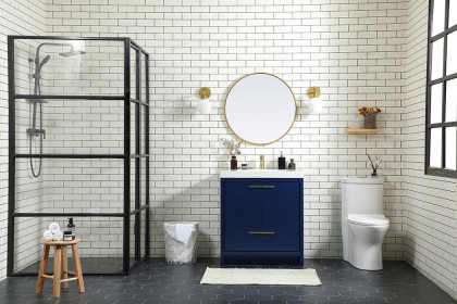 Elegant™ VF46030MBL Bathroom Vanity - Blue, L 30"