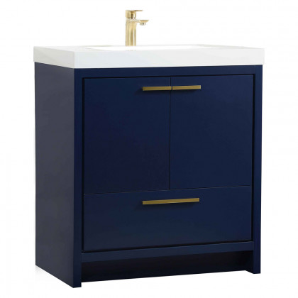 Elegant Bathroom Vanity - Blue, L 30" (VF46030MBL)