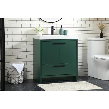 Elegant Bathroom Vanity - Green, L 30" (VF46030MGN)