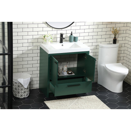 Elegant Bathroom Vanity - Green, L 30" (VF46030MGN)