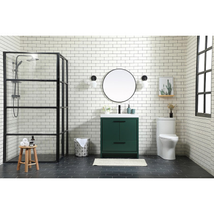 Elegant Bathroom Vanity - Green, L 30" (VF46030MGN)