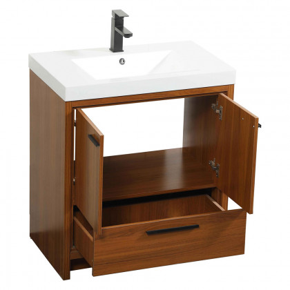 Elegant Bathroom Vanity - Teak, L 30" (VF46030MTK)