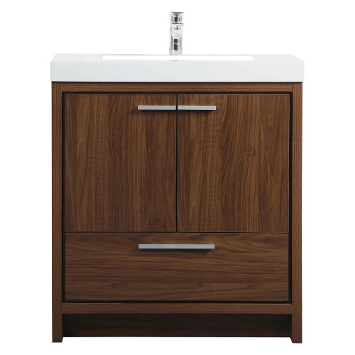 Elegant Bathroom Vanity - Walnut, L 30" (VF46030MWT)