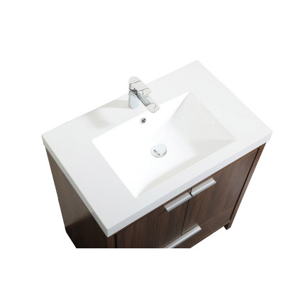 Elegant Bathroom Vanity - Walnut, L 30" (VF46030MWT)