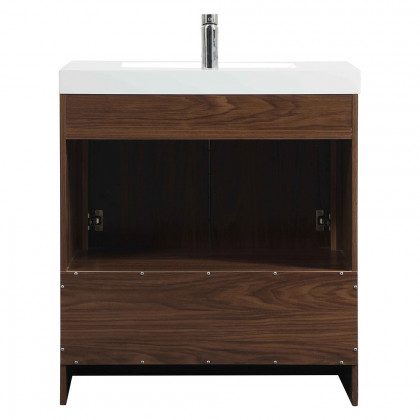 Elegant Bathroom Vanity - Walnut, L 30" (VF46030MWT)