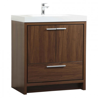 Elegant Bathroom Vanity - Walnut, L 30" (VF46030MWT)