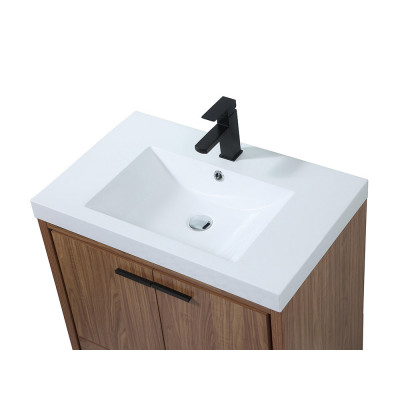 Elegant Bathroom Vanity - Walnut Brown, L 30" (VF46030WB)