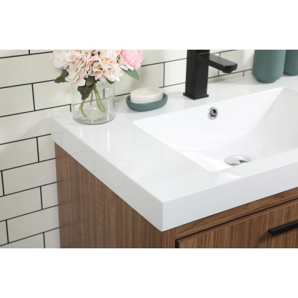 Elegant Bathroom Vanity - Walnut Brown, L 30" (VF46030WB)