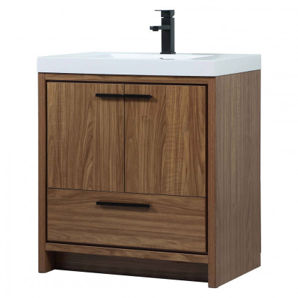 Elegant Bathroom Vanity - Walnut Brown, L 30" (VF46030WB)