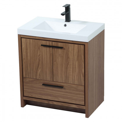 Elegant Bathroom Vanity - Walnut Brown, L 30" (VF46030WB)