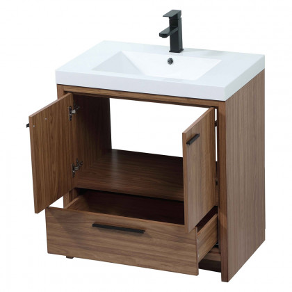 Elegant Bathroom Vanity - Walnut Brown, L 30" (VF46030WB)