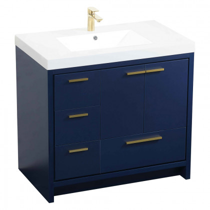 Elegant Bathroom Vanity - Blue, L 36" (VF46036MBL)