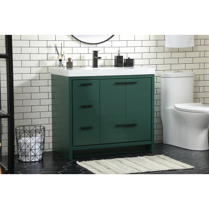 Elegant Bathroom Vanity - Green, L 36" (VF46036MGN)