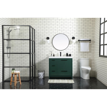 Elegant Bathroom Vanity - Green, L 36" (VF46036MGN)