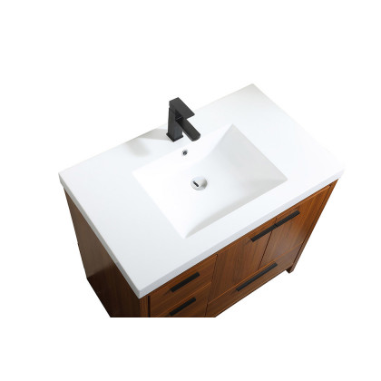 Elegant Bathroom Vanity - Teak, L 36" (VF46036MTK)