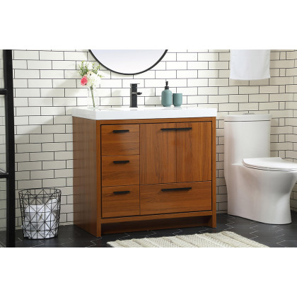 Elegant Bathroom Vanity - Teak, L 36" (VF46036MTK)