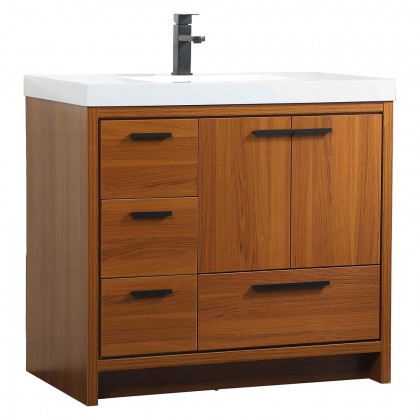 Elegant Bathroom Vanity - Teak, L 36" (VF46036MTK)