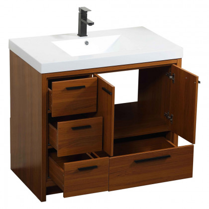 Elegant Bathroom Vanity - Teak, L 36" (VF46036MTK)