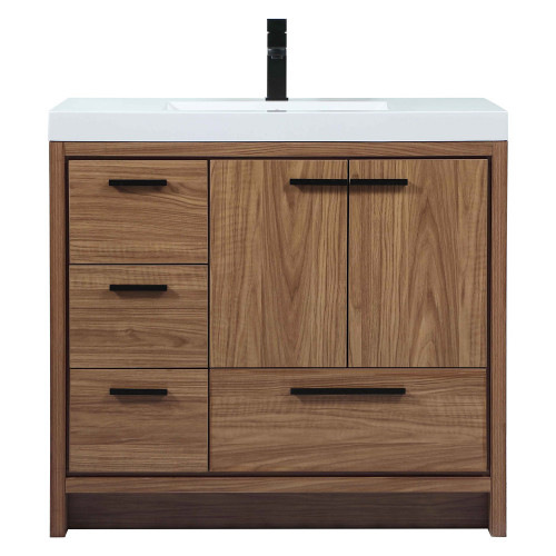 Elegant Bathroom Vanity - Walnut Brown, L 36" (VF46036WB)