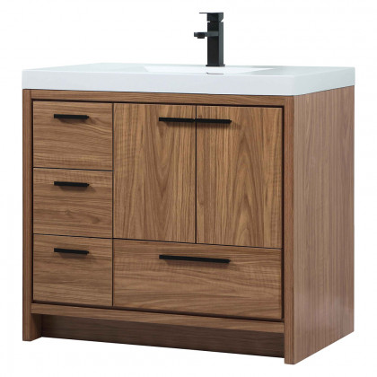 Elegant Bathroom Vanity - Walnut Brown, L 36" (VF46036WB)